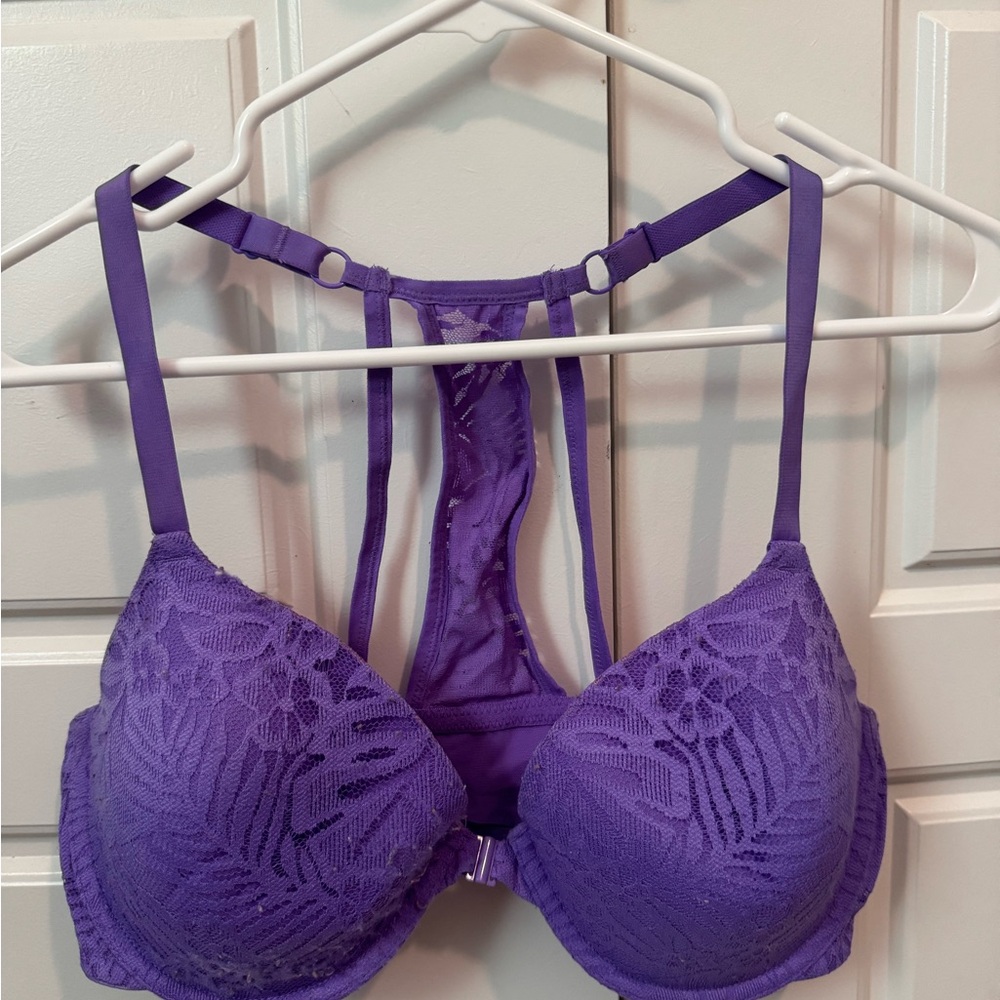 PINK Victoria's Secret Vibrant Purple Lace Bra